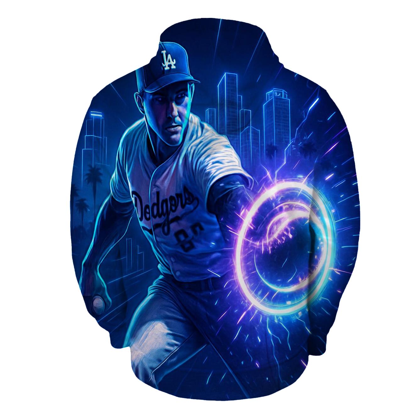 Neon Skyline Fastball Surge pullover hoodies