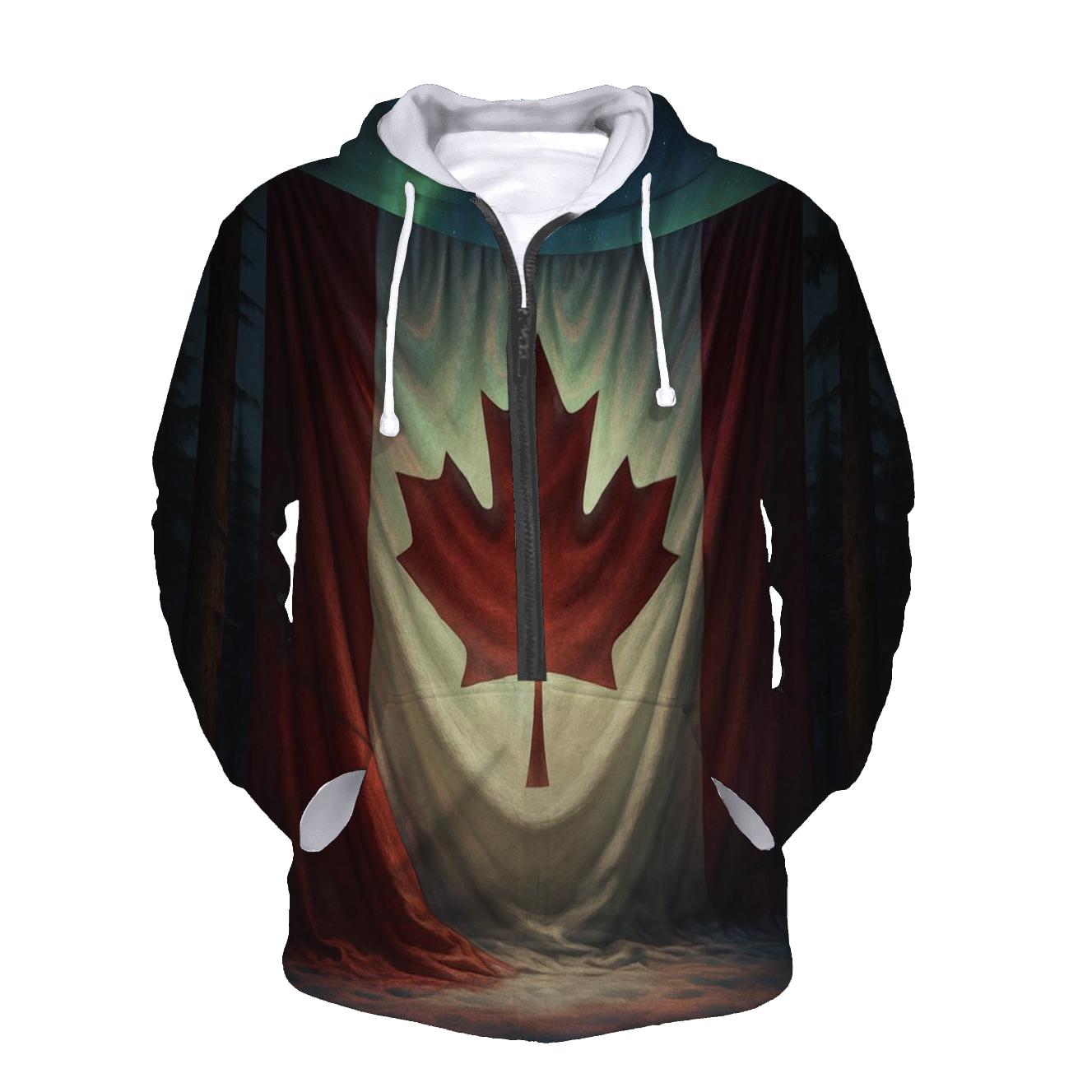 Maple Forest Aurora Veil graphic hoodies