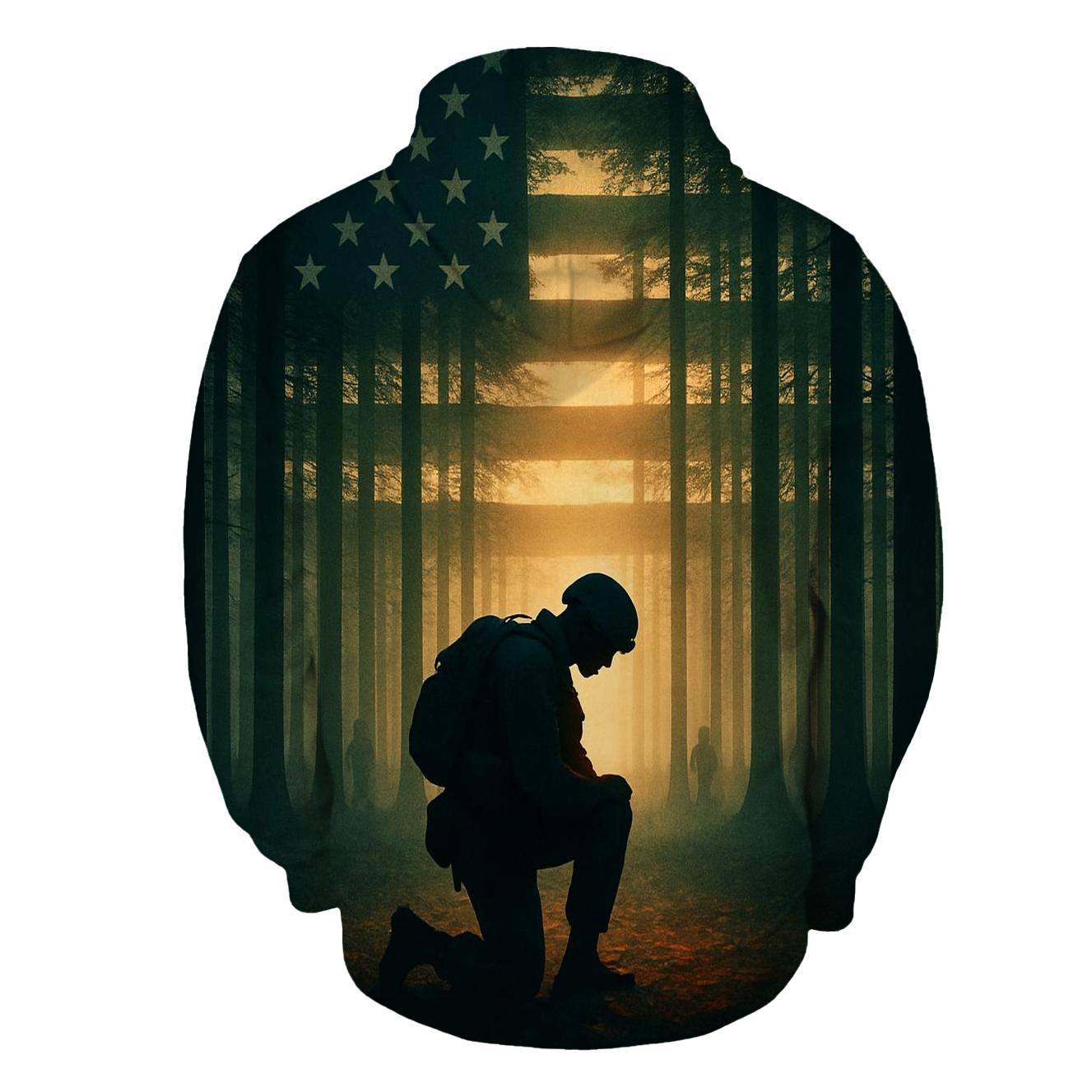 Forest Guard Flag Canopy zip-up hoodies