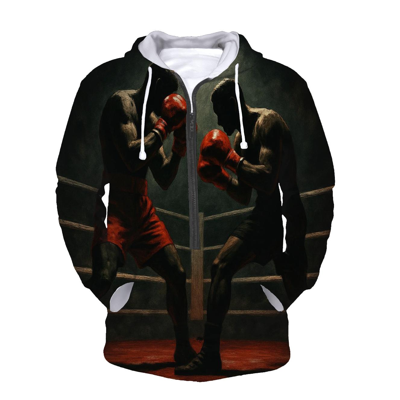 Crimson Boxing Ring Clash designer hoodies