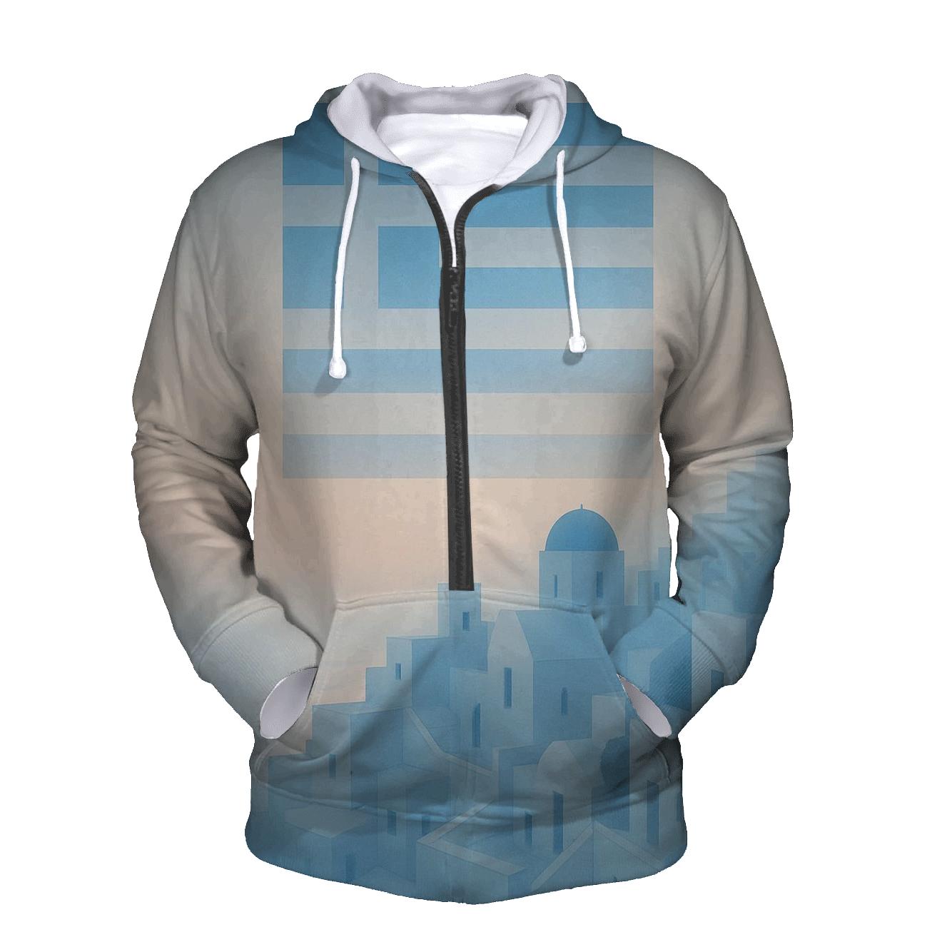 Greek Island Flag Sky hoodies fashion