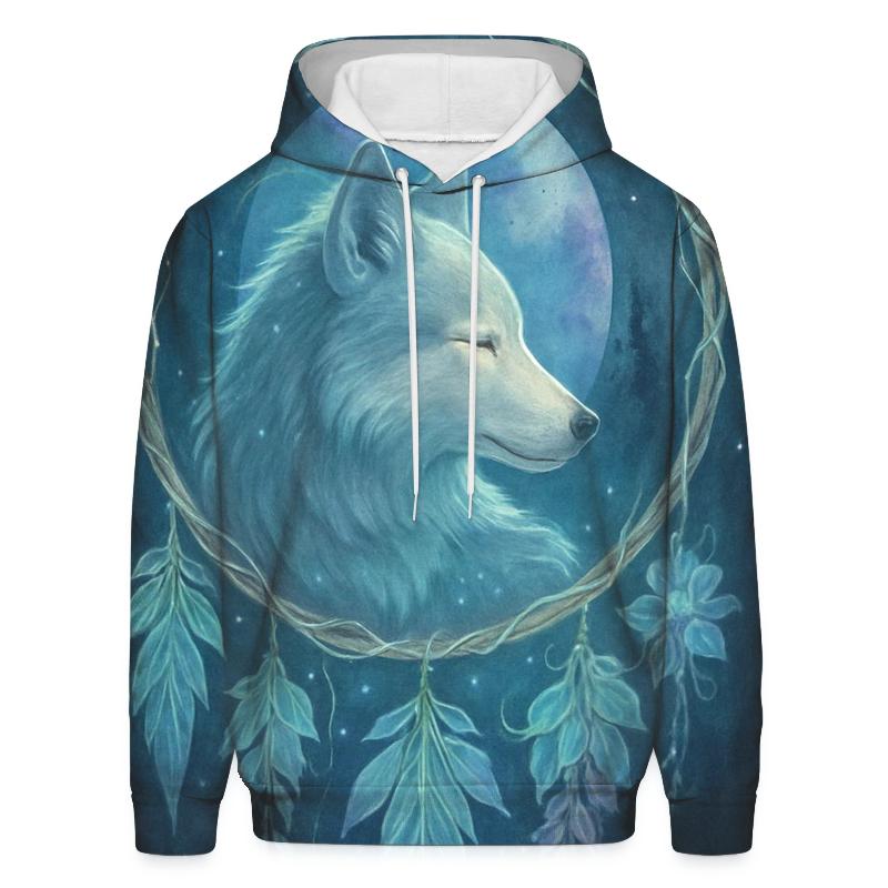 Forest Dreamcatcher Moon Wolf custom hoodies