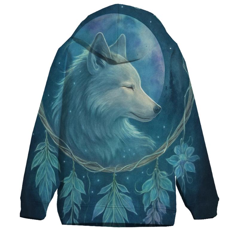 Forest Dreamcatcher Moon Wolf custom hoodies