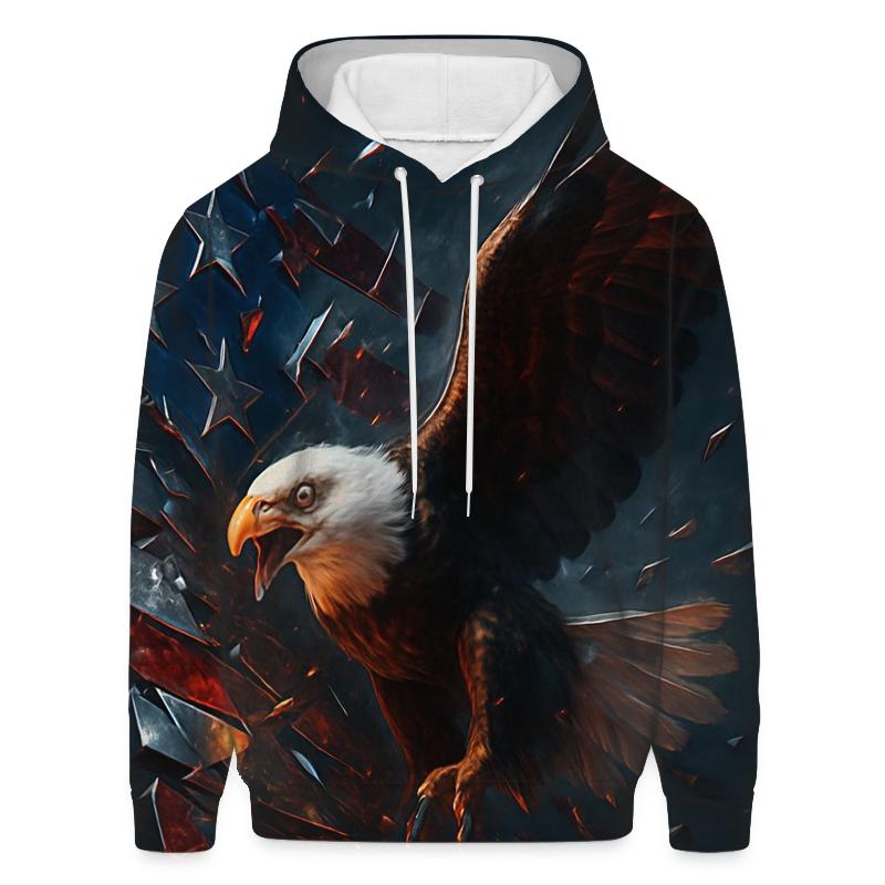 Eagle Blaze Through Metallic Flagstorm hoodie designs