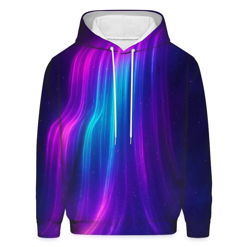 Prismatic Aurora Cascade printed hoodies
