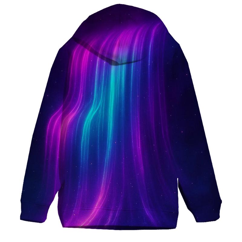 Prismatic Aurora Cascade printed hoodies