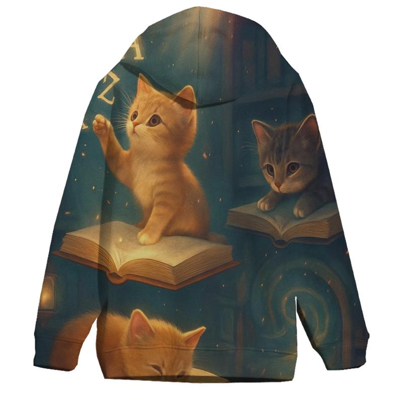 Enchanted Library Storybook Cats hoodie styles