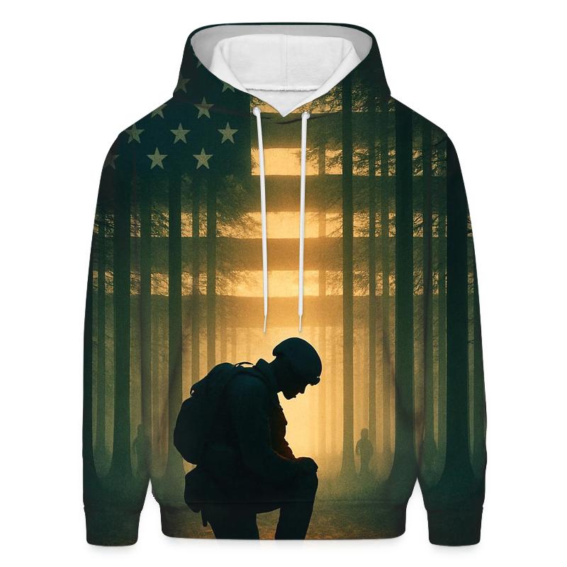 Forest Guard Flag Canopy pullover hoodies