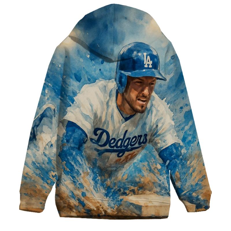 Watercolor Stolen Base Burst embroidered hoodies