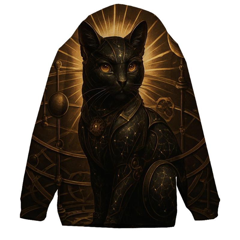 Chrono Navigator Clockwork Cat zip-up hoodies