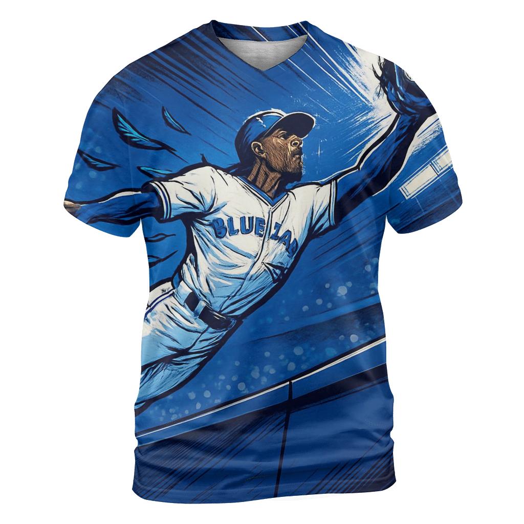 Night Flight Wall Catch Blue Jays Finale trendy printed shirt styles