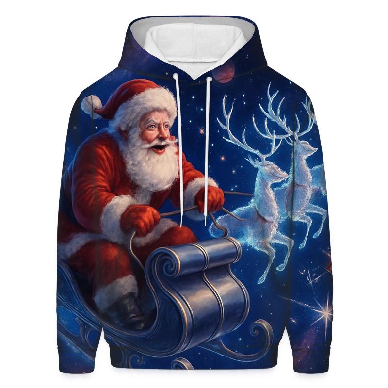 Cosmic Sleigh Santa Orbit custom hoodies