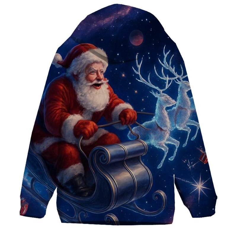 Cosmic Sleigh Santa Orbit custom hoodies