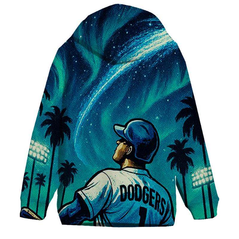 Skyline Homer Under Aurora Palms printed hoodies