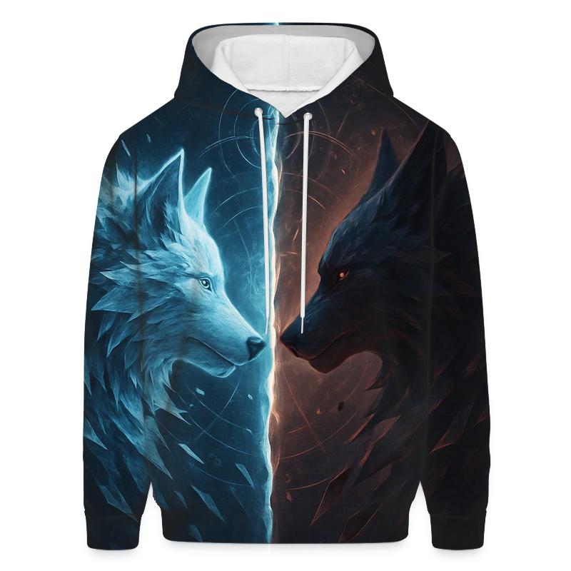 Shadow Rift Duality Wolves zip-up hoodies