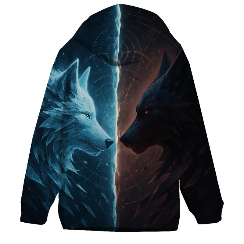Shadow Rift Duality Wolves zip-up hoodies