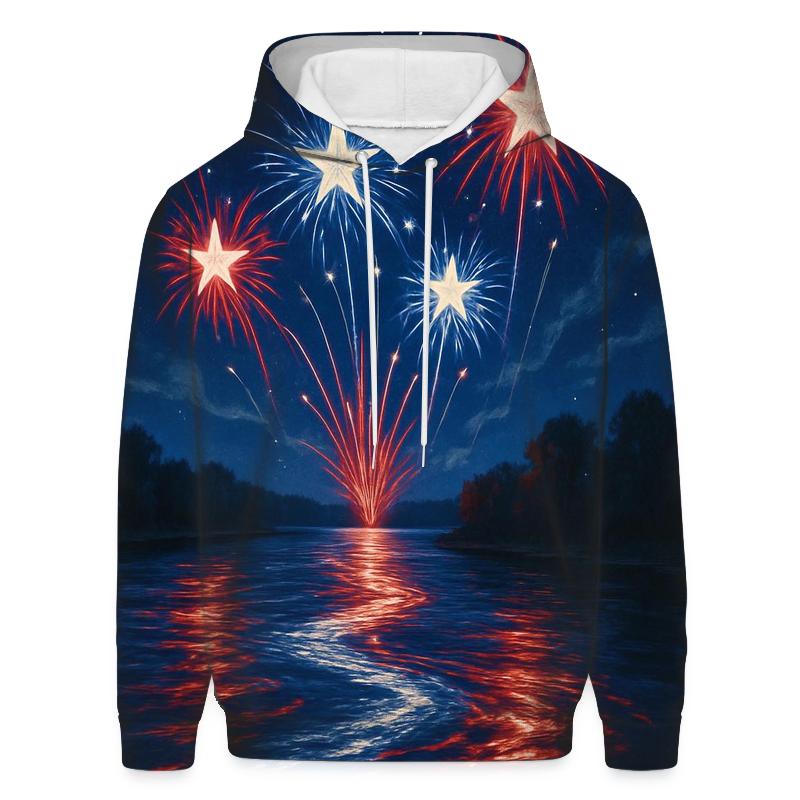 Fireworks River Of Freedom premium hoodies