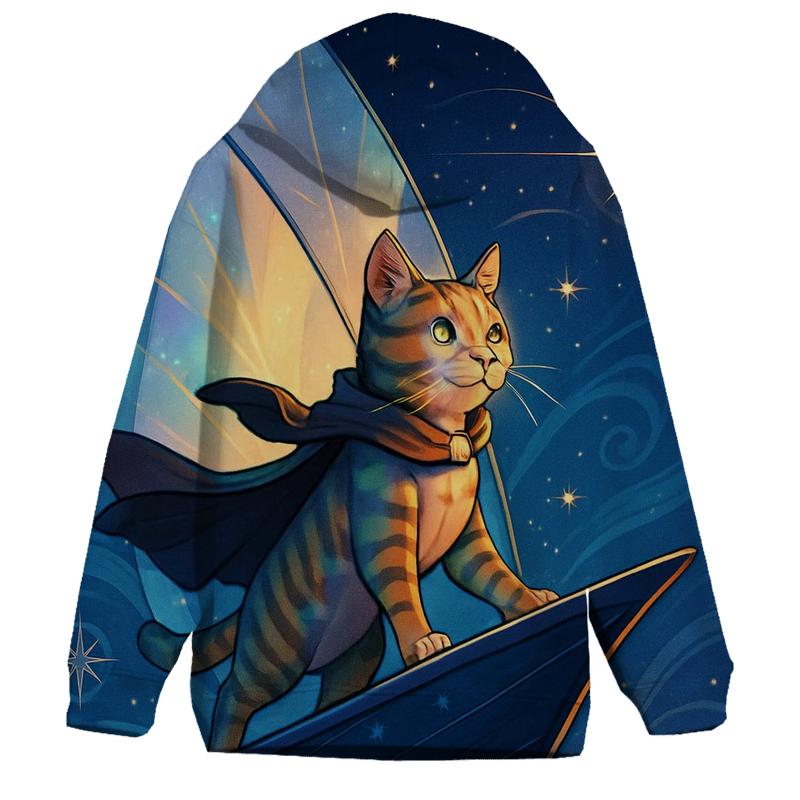 Solar Sailor Nautical Cat zip-up hoodies