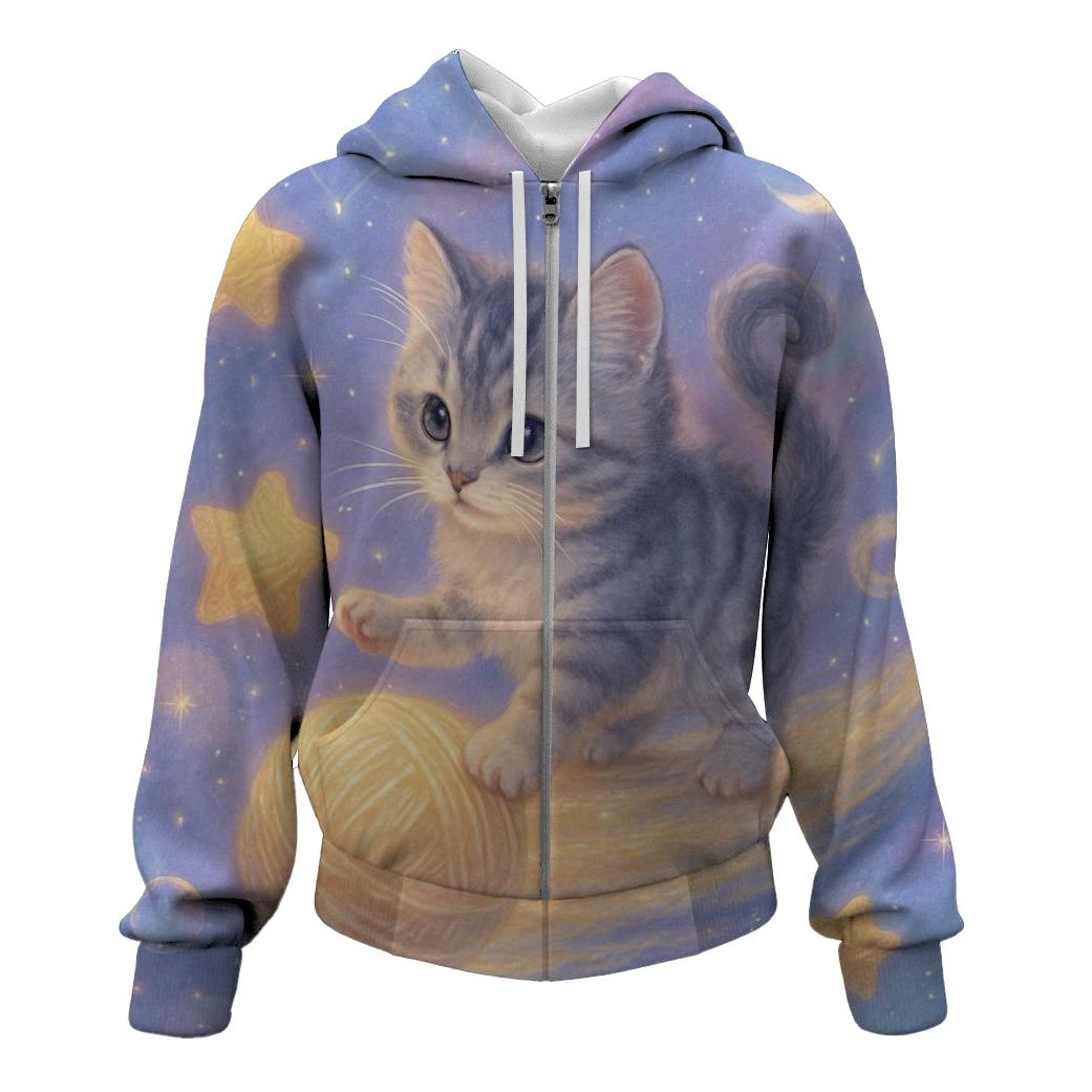 Celestial Yarn Voyager Cat hoodies fashion