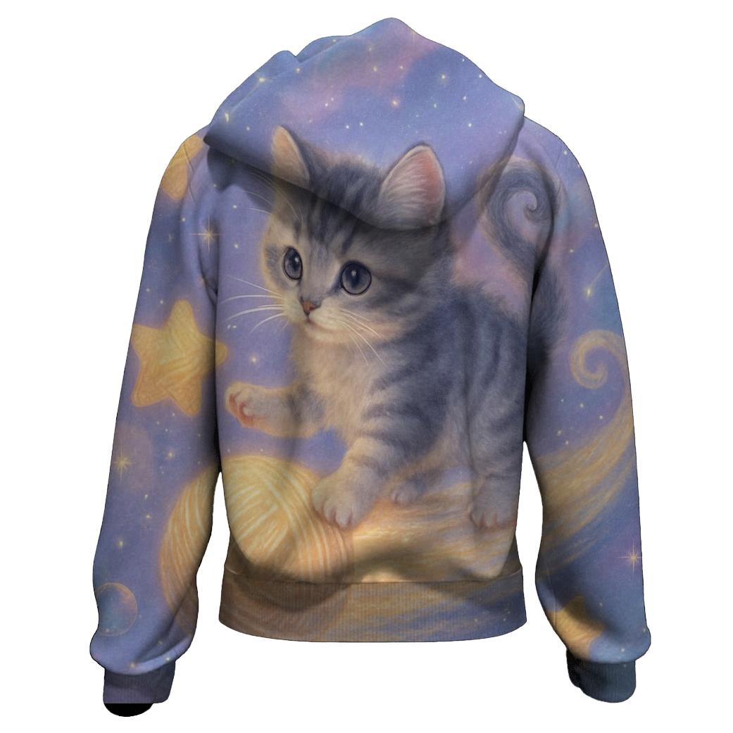 Celestial Yarn Voyager Cat hoodies fashion