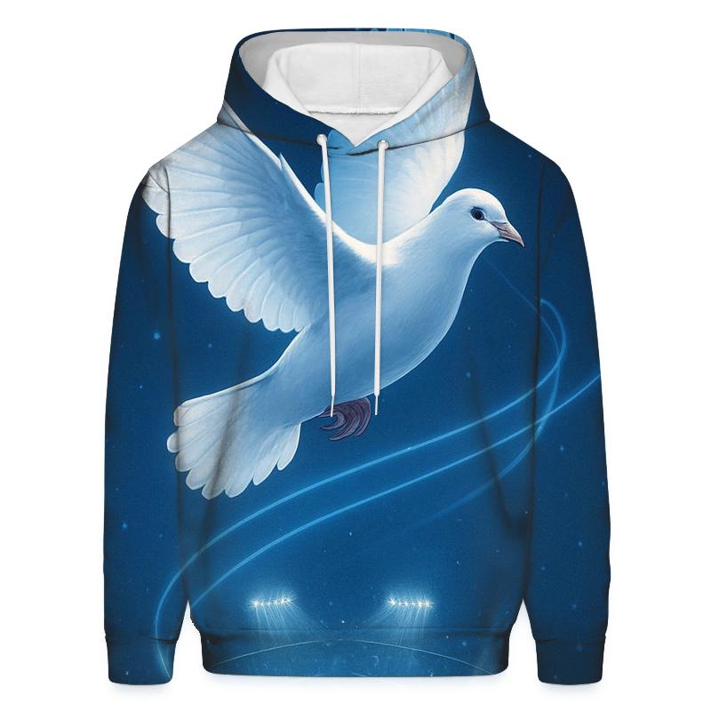 Dove Over Diamond Lights graphic hoodies