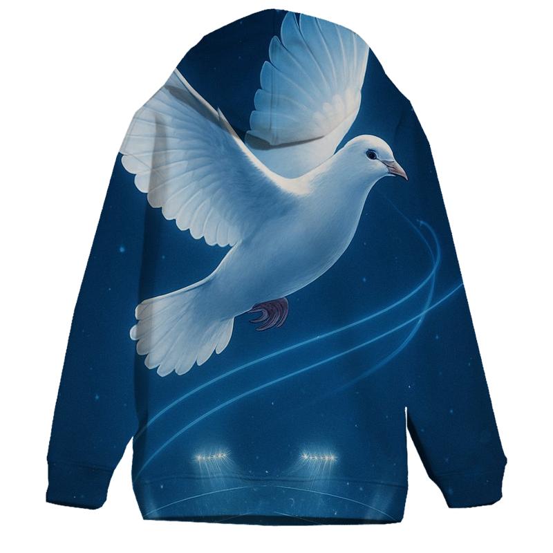 Dove Over Diamond Lights graphic hoodies