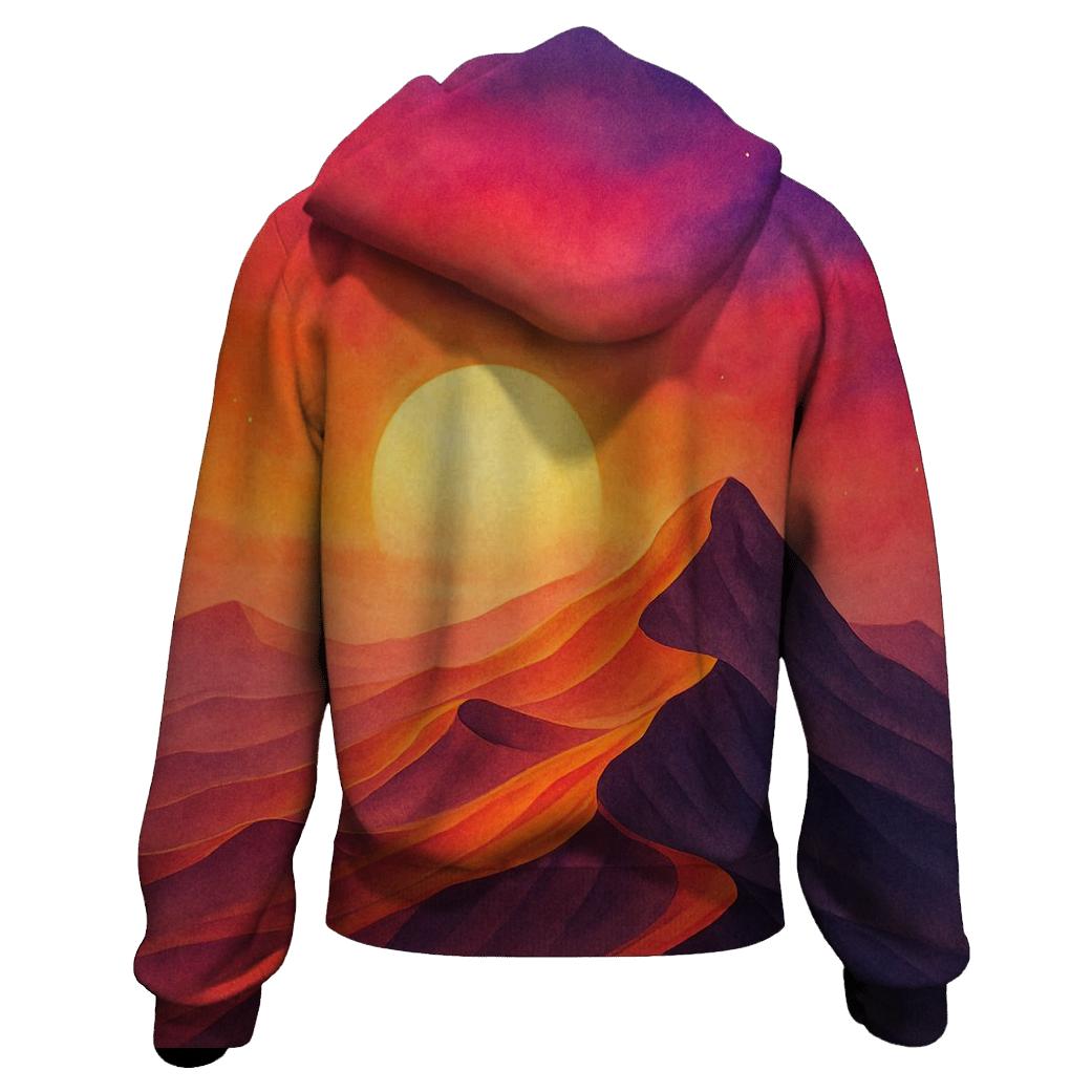 Celestial Dunefall Sunset graphic hoodies