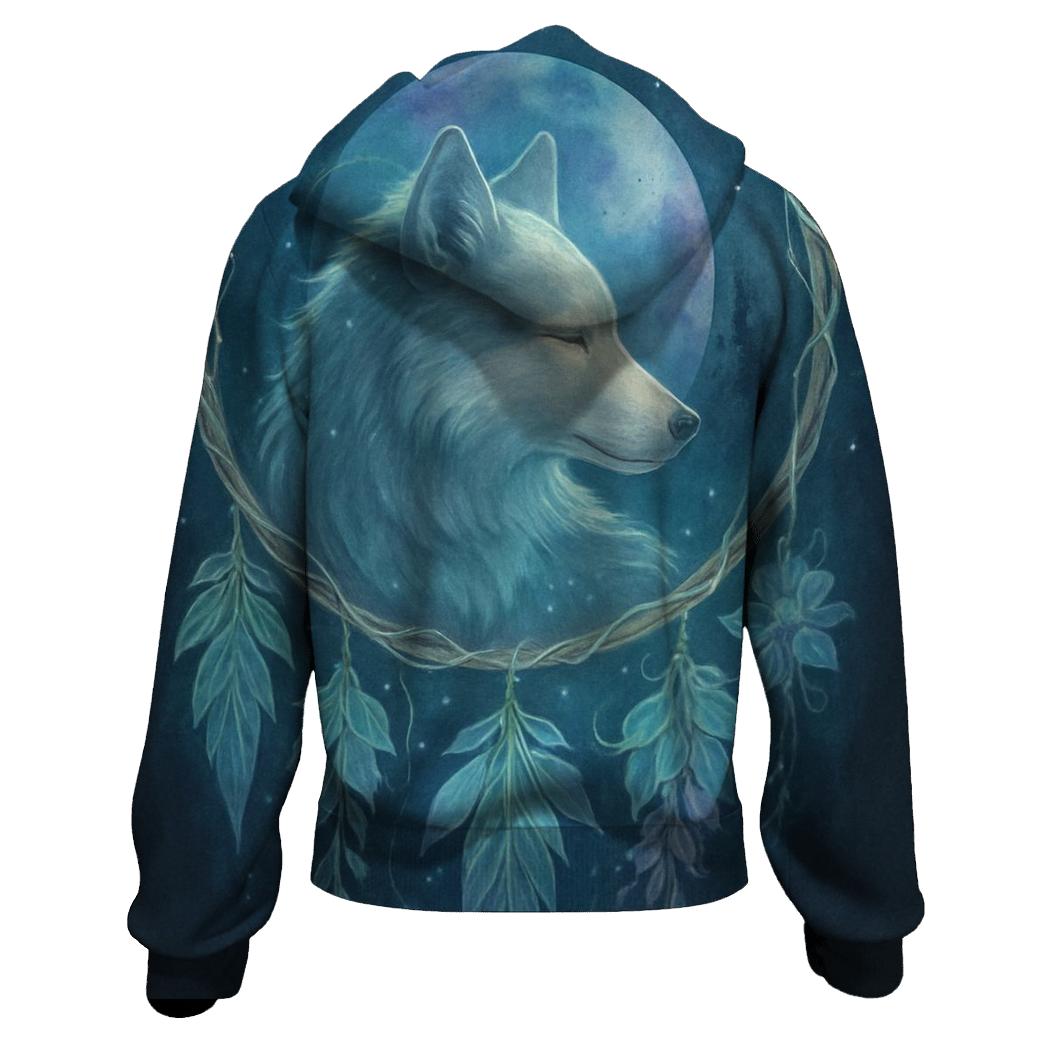 Forest Dreamcatcher Moon Wolf custom hoodies