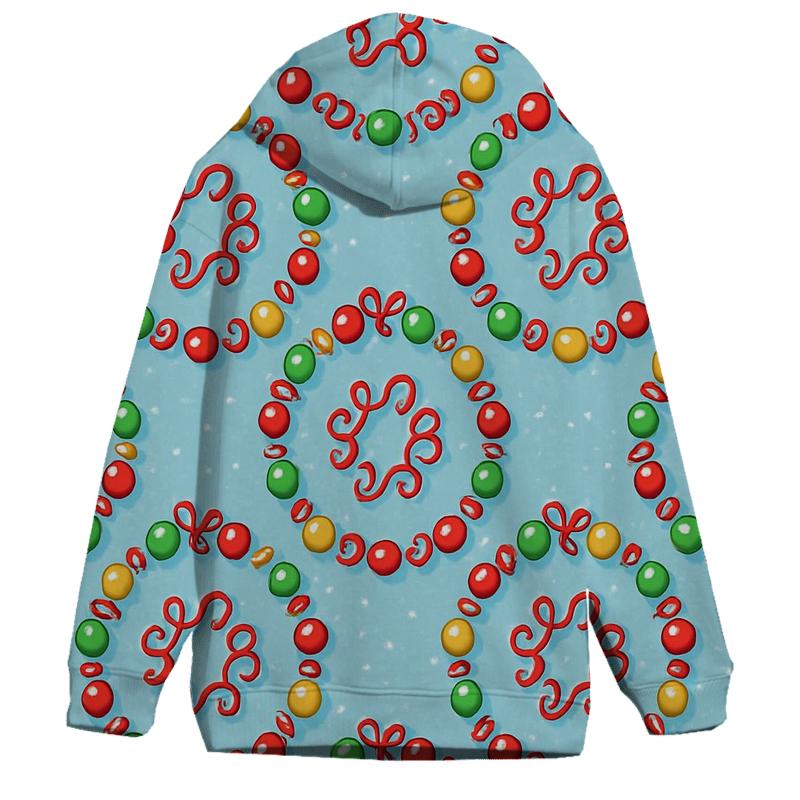Bauble And Ribbon Orbit Rings On Icy Blue designer hoodies