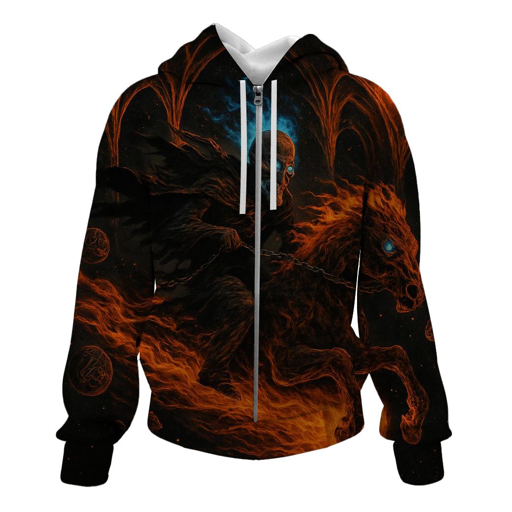 Grim Rider Of The Eventide Comet heavyweight hoodies