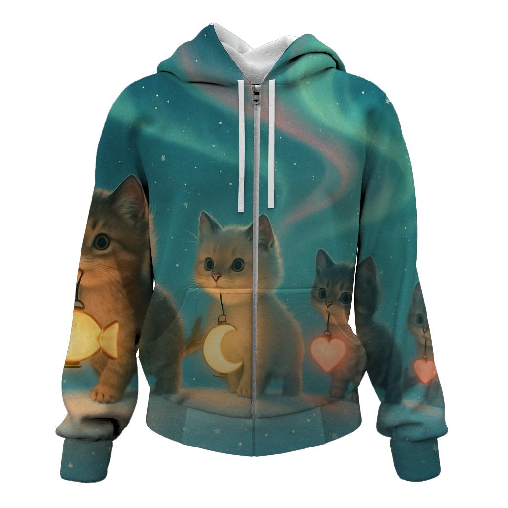 Aurora Lantern Parade Kittens hoodie trends