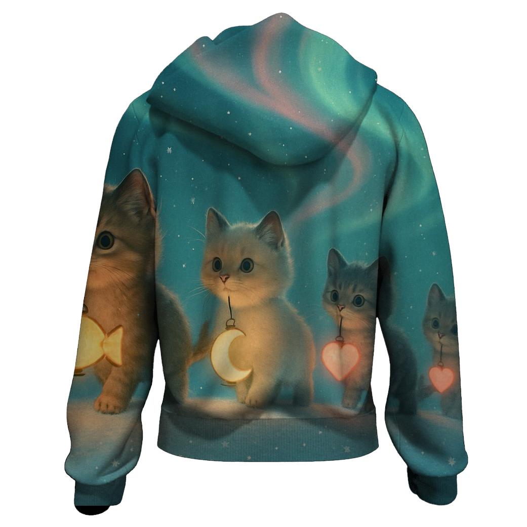 Aurora Lantern Parade Kittens hoodie trends