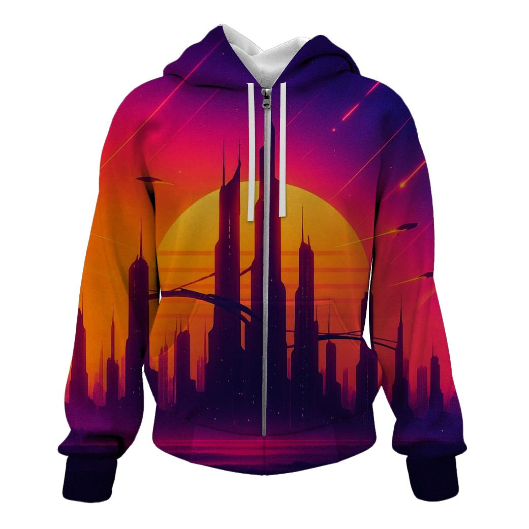 Skybridge Over Ember City pullover hoodies