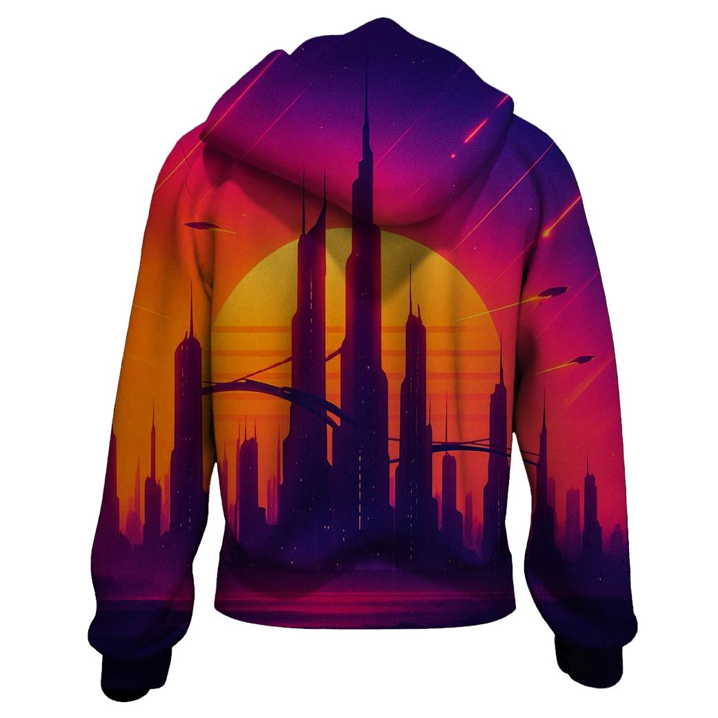 Skybridge Over Ember City pullover hoodies