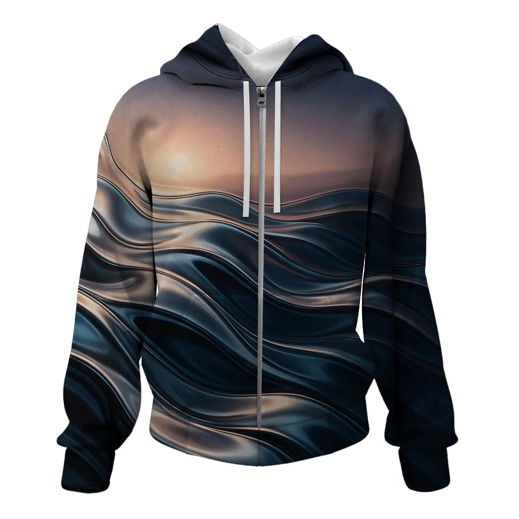 Liquid Mirage Gradient Dunes printed hoodies
