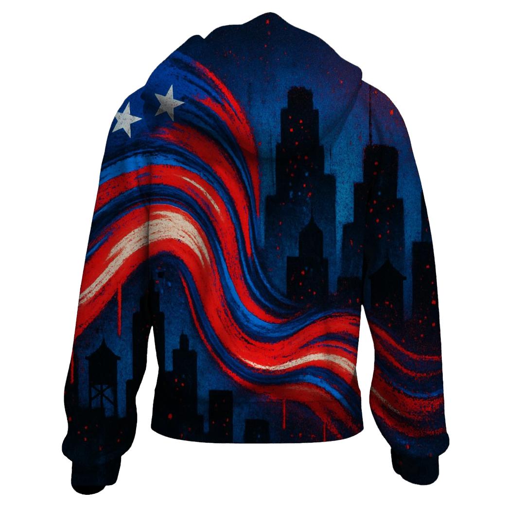 Urban Starwave Graffiti Skyline lightweight hoodies
