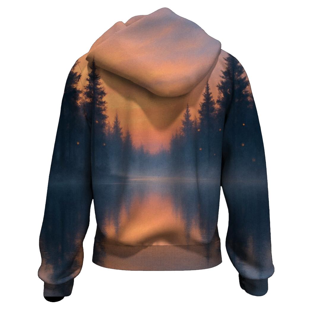 Whispering Pines Afterglow embroidered hoodies