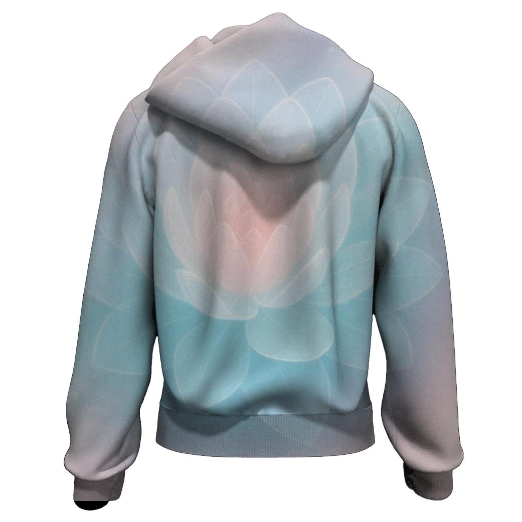 Pastel Dream Bloom Gradient embroidered hoodies