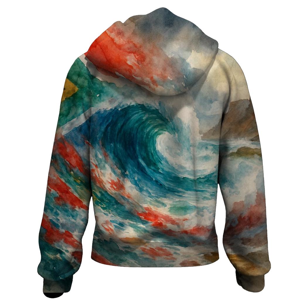 South African Coastal Flag Tide premium hoodies