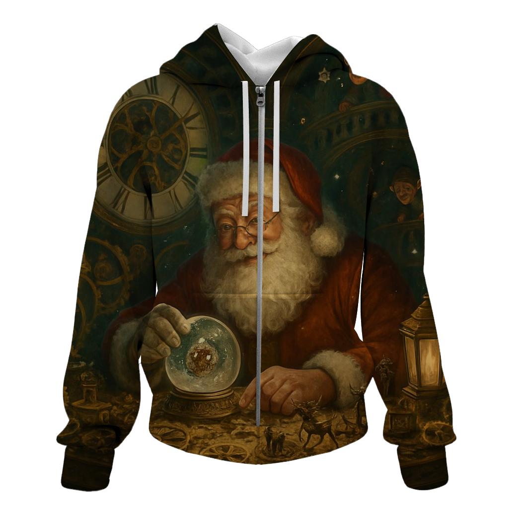 Clockwork Workshop Santa Panorama designer hoodies
