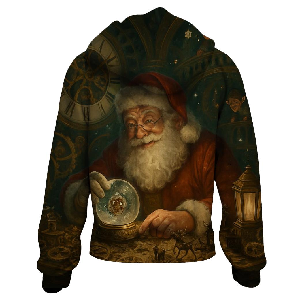 Clockwork Workshop Santa Panorama designer hoodies