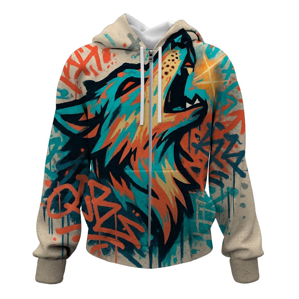 Urban Graffiti Howl Burst embroidered hoodies