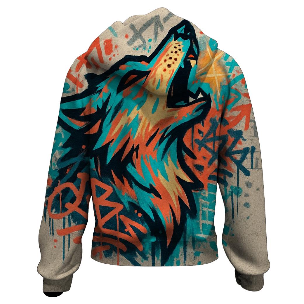Urban Graffiti Howl Burst embroidered hoodies