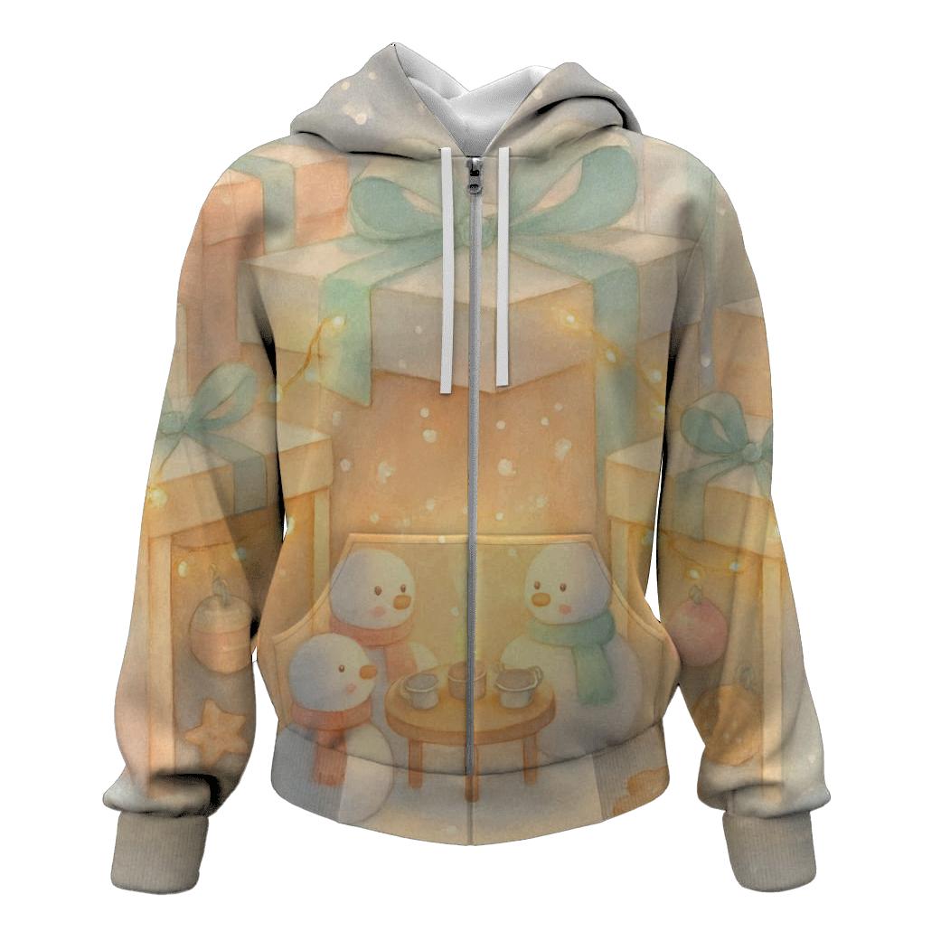 Snowman Tea Party In A Gift Box Forest designer hoodies
