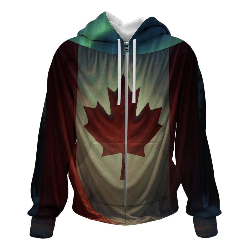 Maple Forest Aurora Veil embroidered hoodies