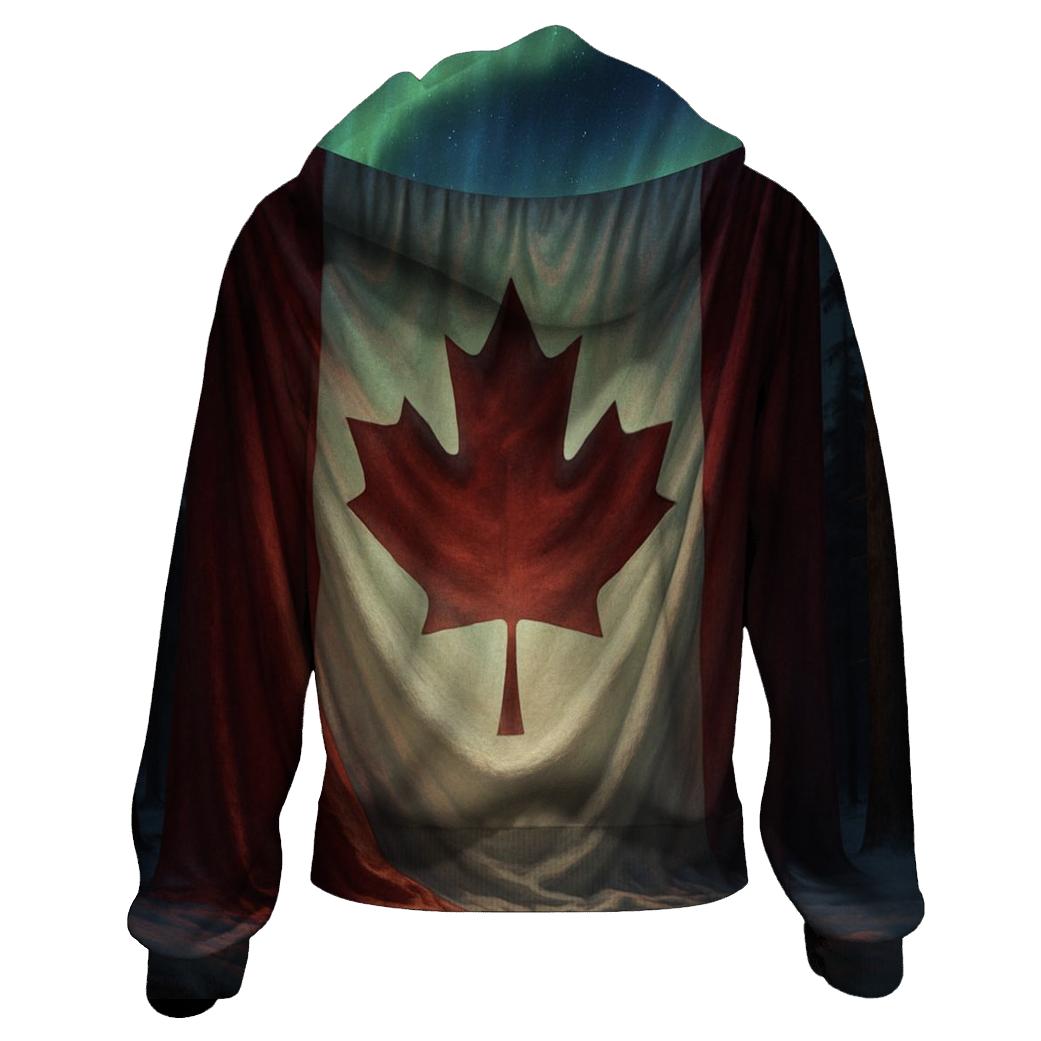 Maple Forest Aurora Veil embroidered hoodies