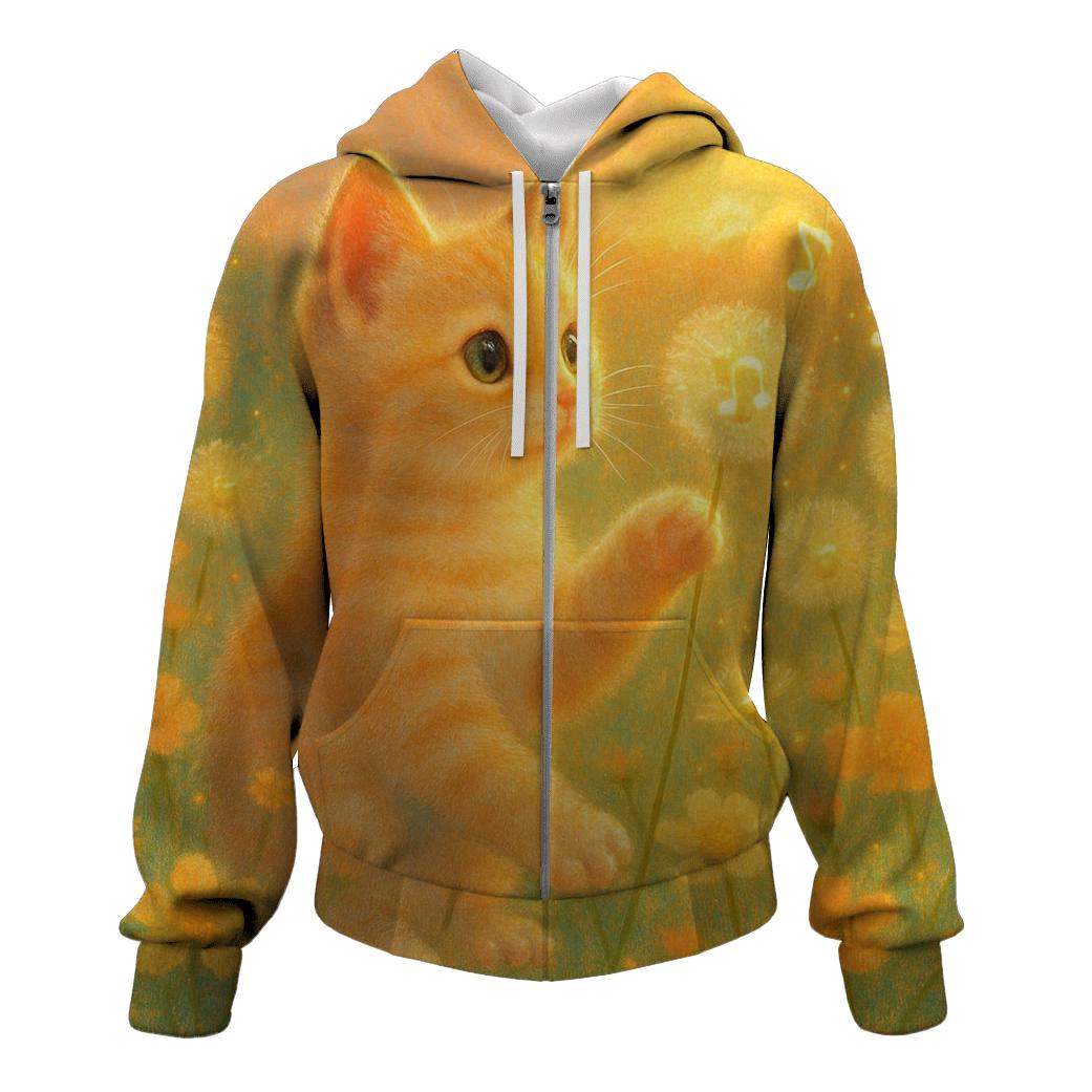 Sunrise Meadow Music Cat hoodie designs