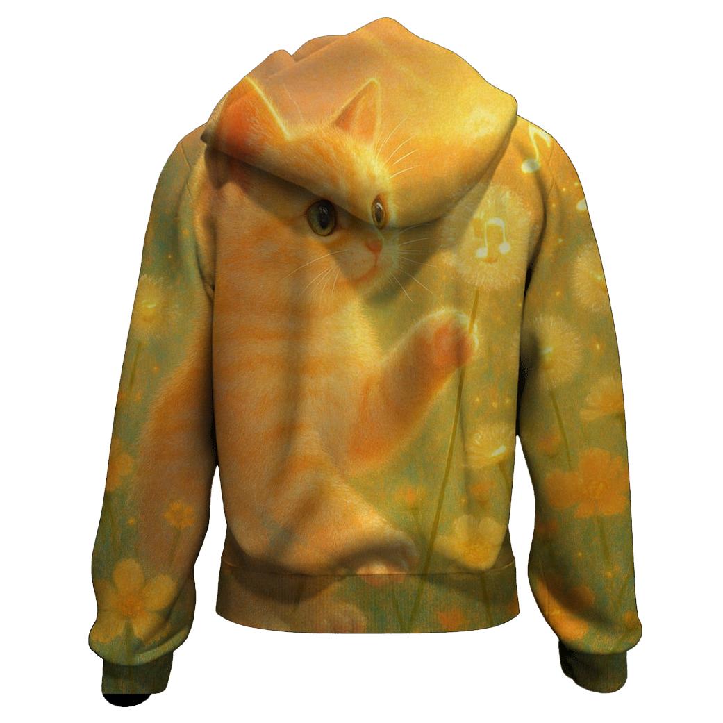 Sunrise Meadow Music Cat hoodie designs