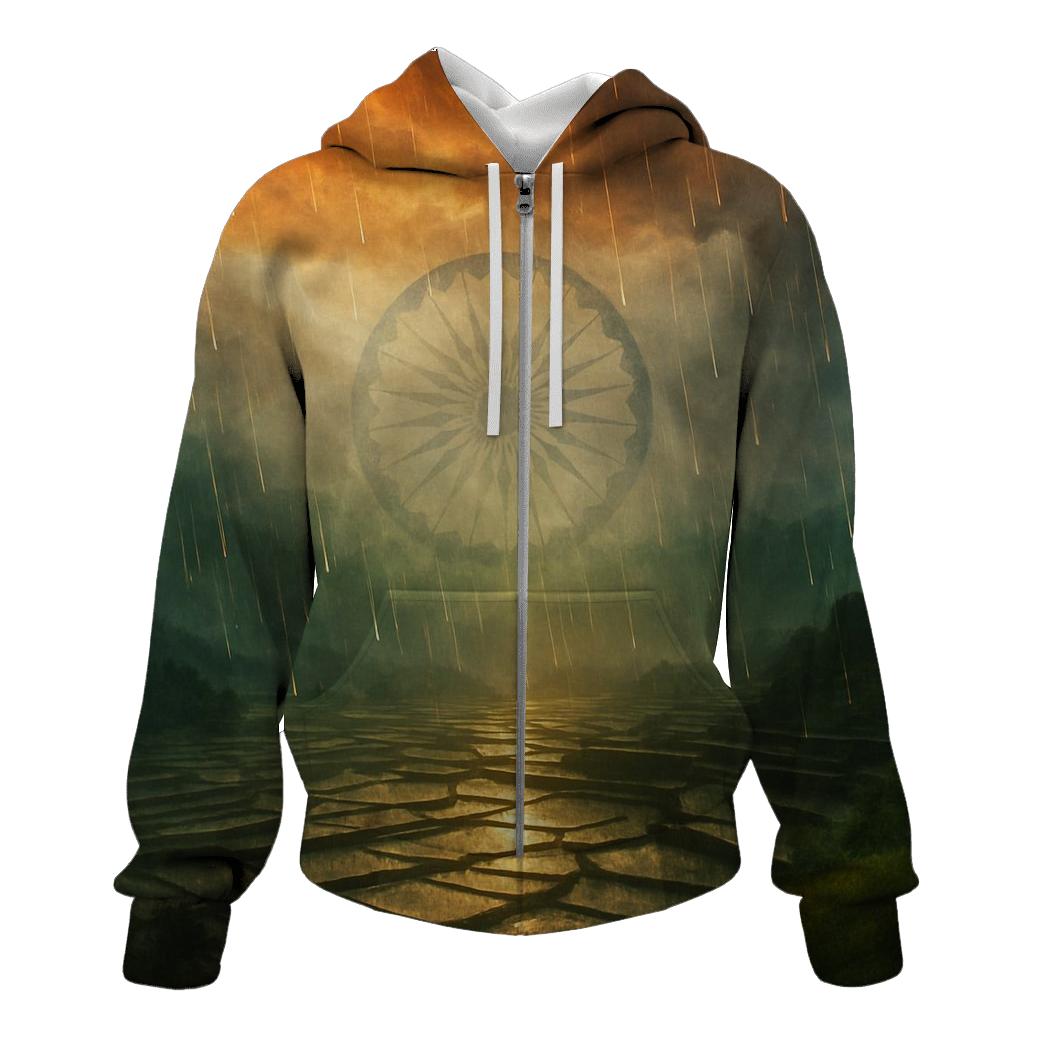 Indian Monsoon Flag Horizon heavyweight hoodies