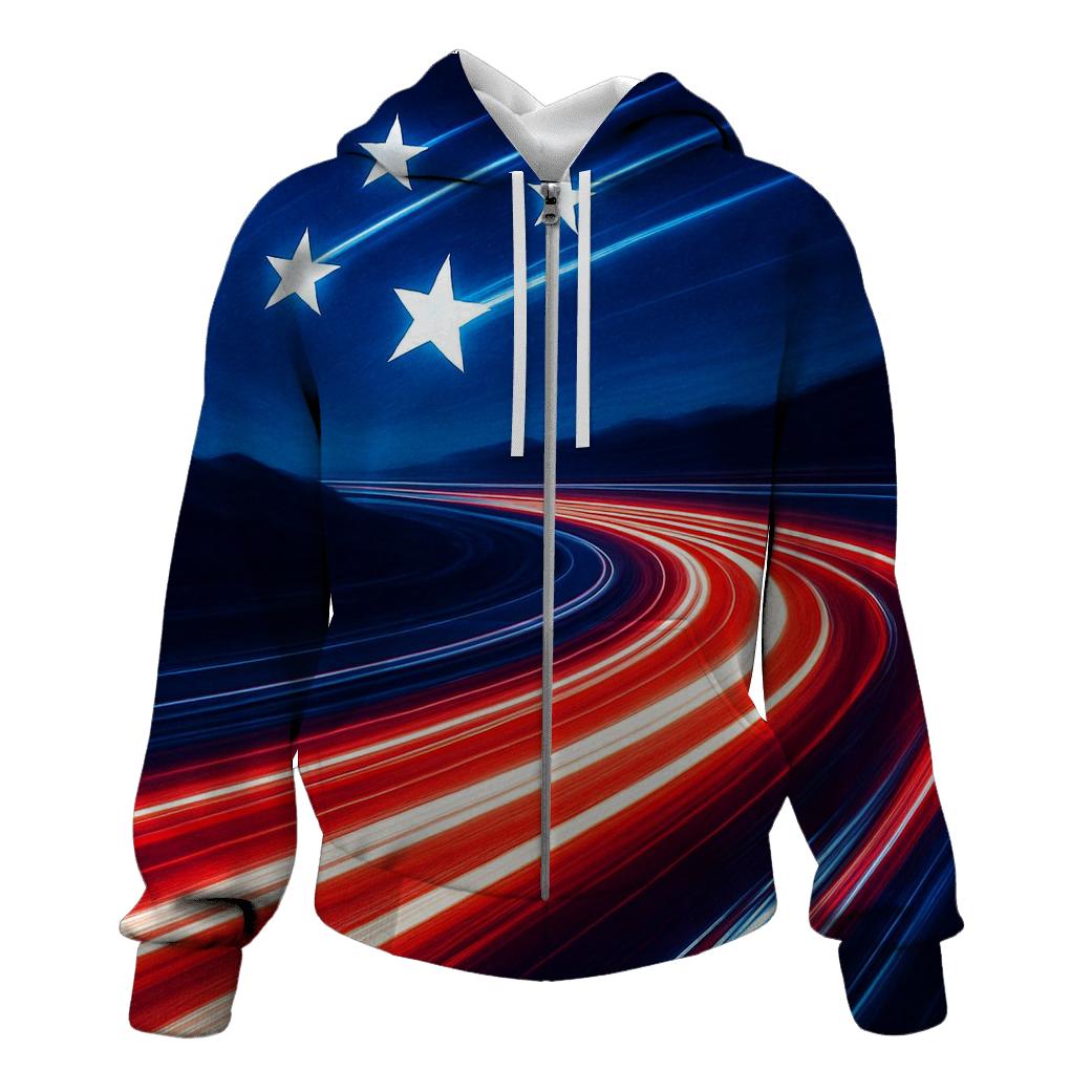 Neon Speedway Stars And Stripes pullover hoodies